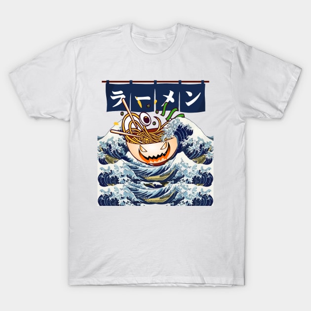 The Great Ramen off Kanagawa T-Shirt by Rahmagamse23